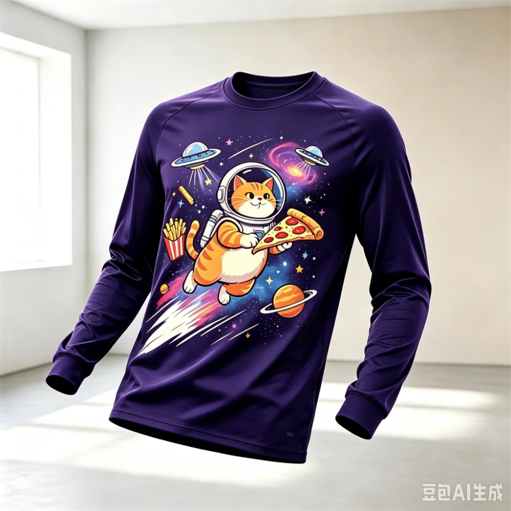 Novelty Cartoon Space Cat Astr - Men'S Fashion T Shirts 评论和价格