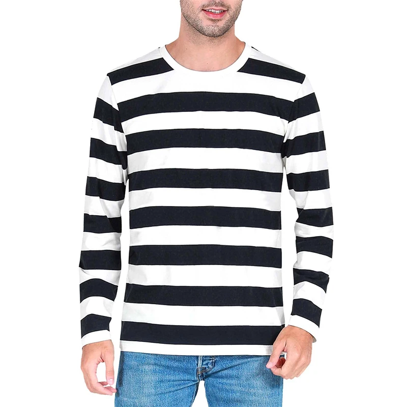 Contrast Stripe 3D Print Men L - Men'S Fashion T Shirts 评论和价格